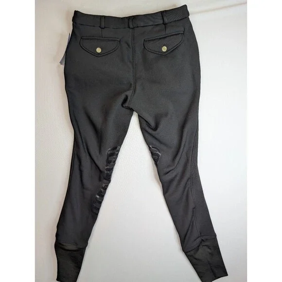 Tuff Rider Men's Patrol UnifleeceBreeches Size 28 Black Equestrian NWT